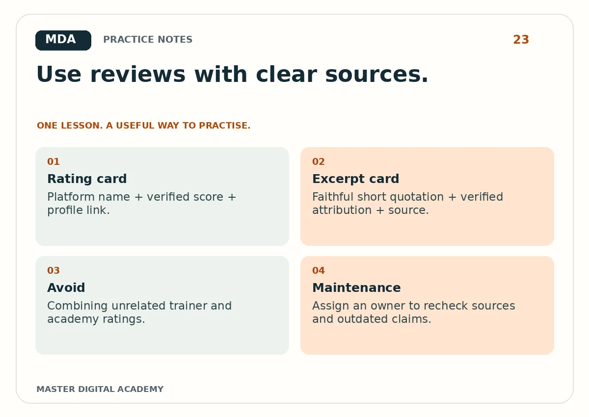Practice graphic for How to Build a Credible Review Section Without Inflating the Evidence