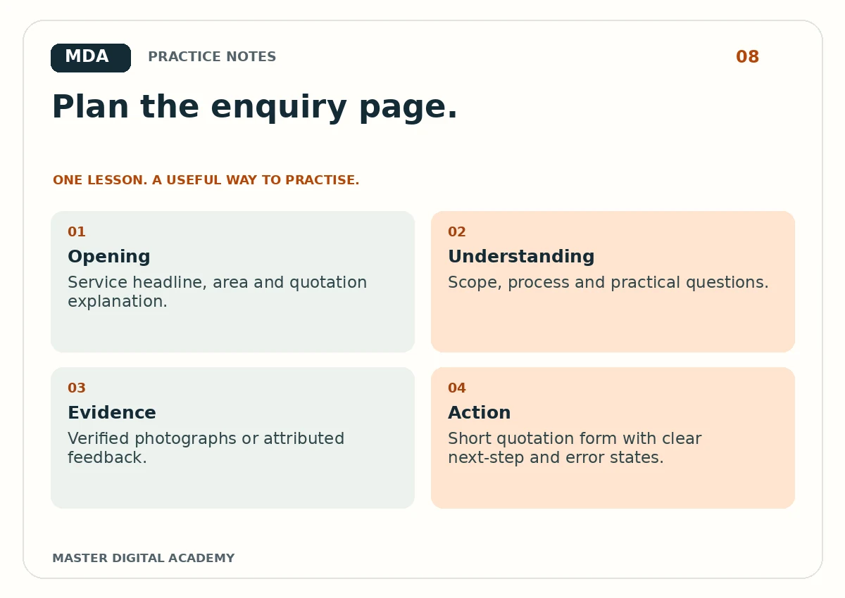 Practice graphic for Build a Landing Page Wireframe: A Beginner Example From Headline to Form